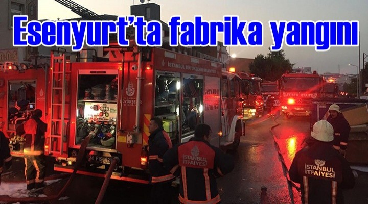 Esenyurt’ta fabrika yangını