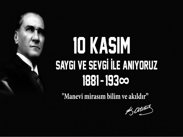 10 Kasım Atatürk'ü anma mesajları
