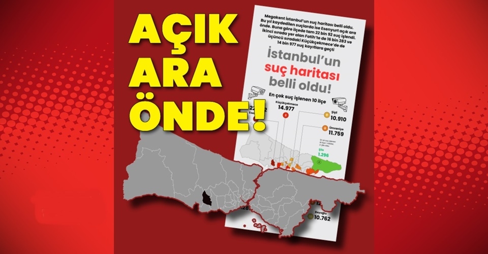 İstanbul'da en fazla suç işlenen ilçeler açıklandı