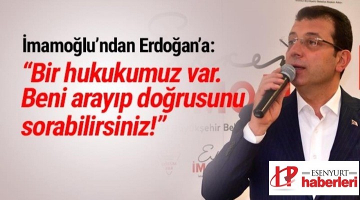 İmamoğlu'dan Erdoğan'a 'çöp' yanıtı: Arayın bana sorun