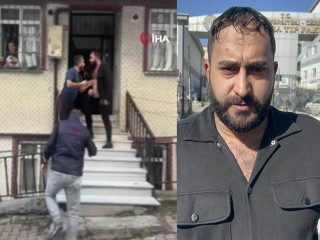 Esenyurt’ta eşi ve ikiz bebeklerinin gözü önünde darp edildi