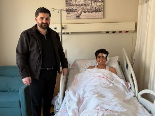 Okul Müdürü Abdulkadir Turan'dan, öğrencisine Hastanede Ziyaret