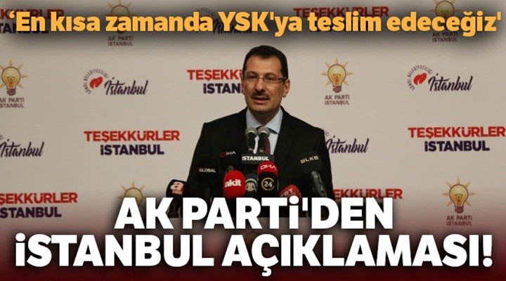 AKP'den İstanbul açıklaması!