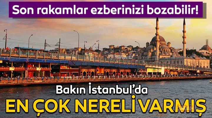 İşte İstanbul'da en çok nüfusu olan İl