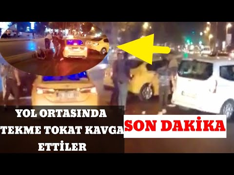 Esenyurt'ta Taksiciler Yol Ortasında Kavga Etti!