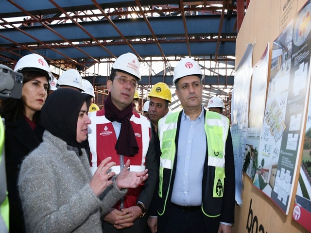 İmamoğlu ve Başkan Bozkurt kreş inşaatını inceledi