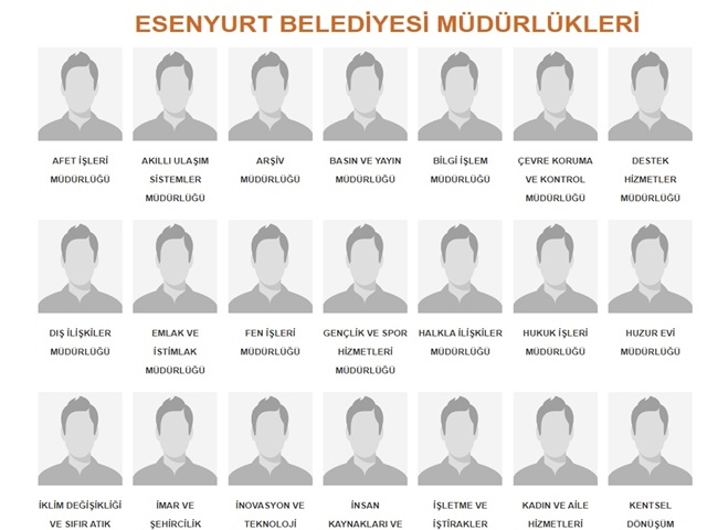 Esenyurt Belediyesi’nin bütün birim müdürlükleri değişiyor mu?