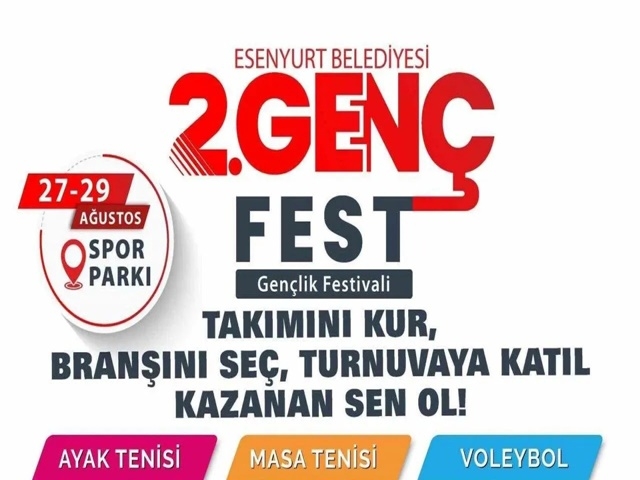 Esenyurt'ta Gençlik festivali başlıyor