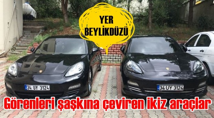 Görenleri şaşkına çeviren ikiz araçlar