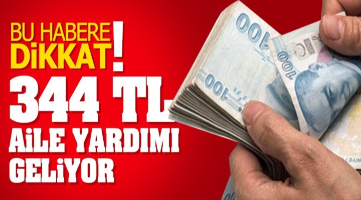 Emeklilere 344 Lira Aile Yardımı