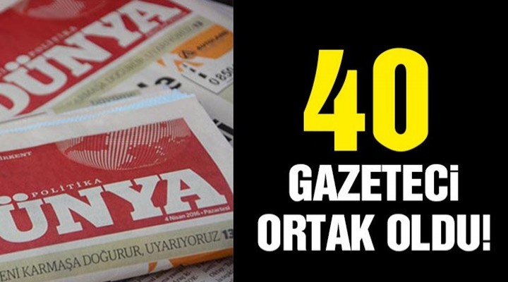 40 gazeteci ortak oldu