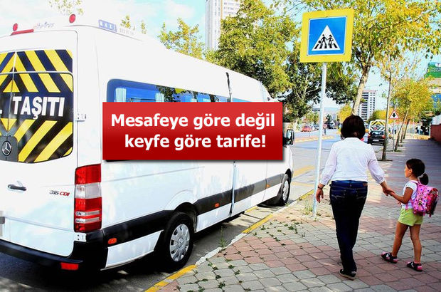 Mesafeye göre değil keyfe göre servis tarifesi