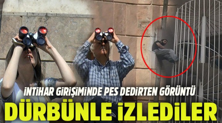 Beylikdüzü'nde İntihar girişimini dürbünle izlediler