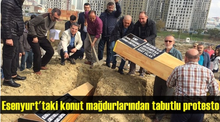 Konut mağdurlarından tabutlu protesto