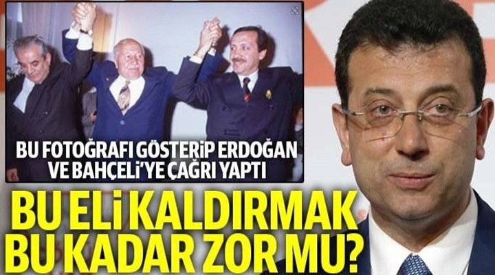 Ekrem İmamoğlu: Kazanan eli kaldırmak bu kadar zor mu?