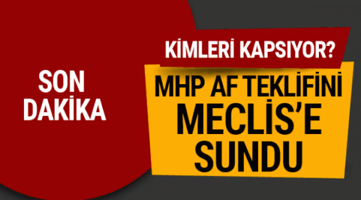 AF teklifi Mecliste